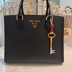 AUTHENTIC Prada Black Leather Tote Bag